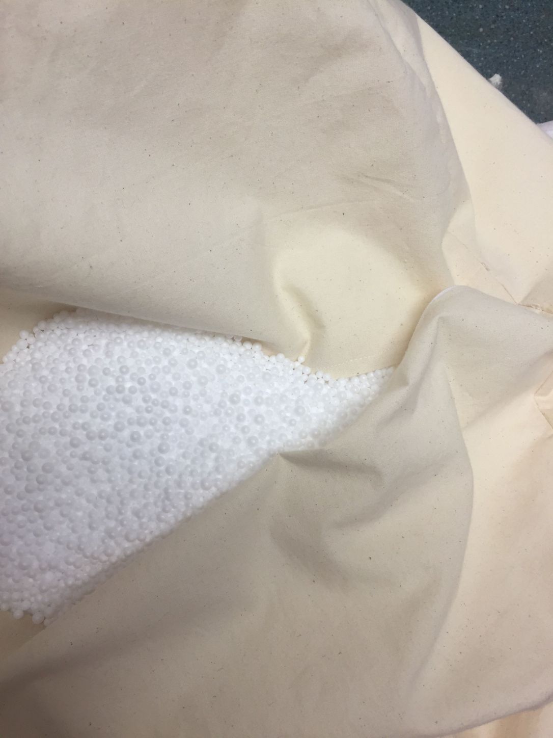 7 fill the calico liner with polystyrene beads.jpg